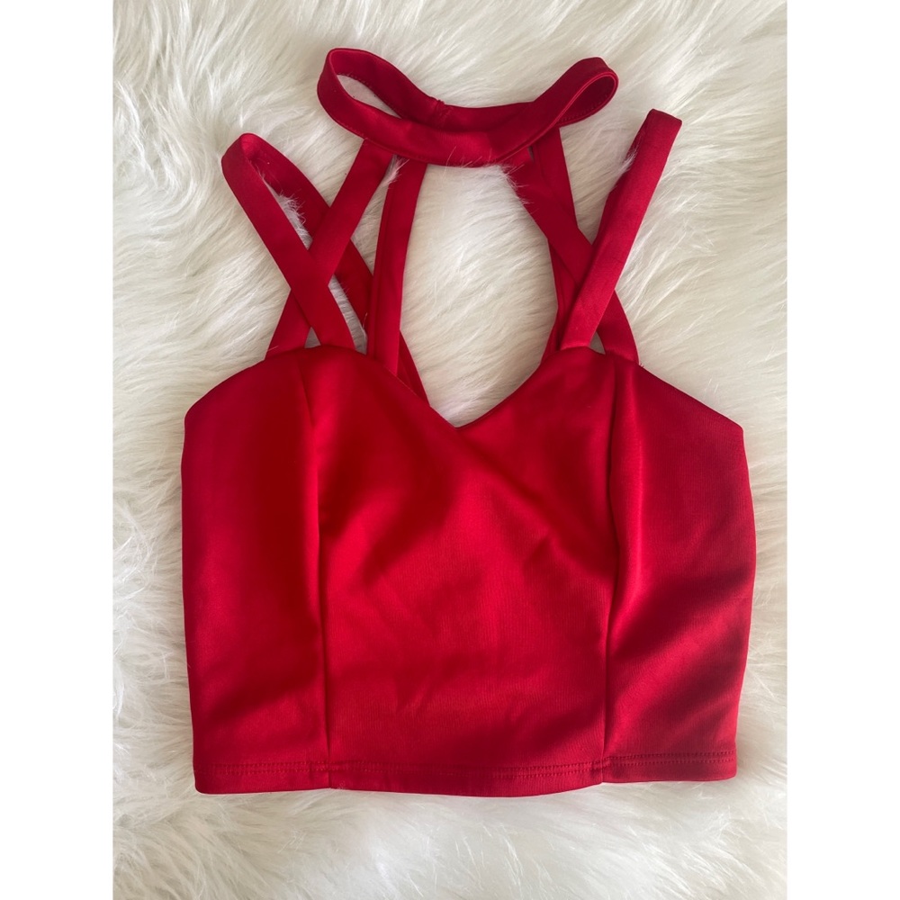 Charlotte Russe Red Crop Top, New no tag.